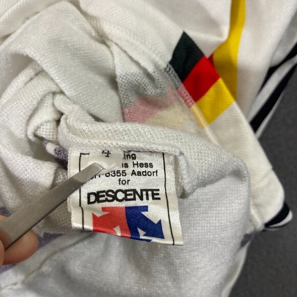 Vintage Descente Cycling Jersey Germany Size Small 1/4 Zip Pullover Striped - Picture 7 of 10